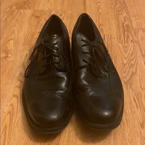 Chaps Shoes Black Wingtip Formal Oxfords Mens 11.5